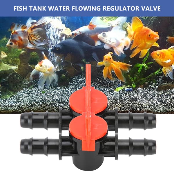 【NX】2st Fish Tank Vattenflödesregulatorventil Vattenflödeskontroller Rörrörskoppling 10mm