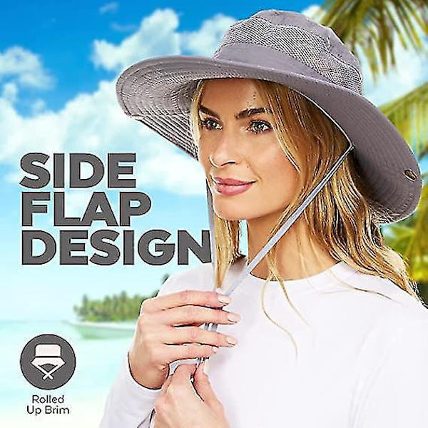 Hærgrøn Fiskeri Boonie Solhat med Bred Skygge og Justerbar Foldbar Design