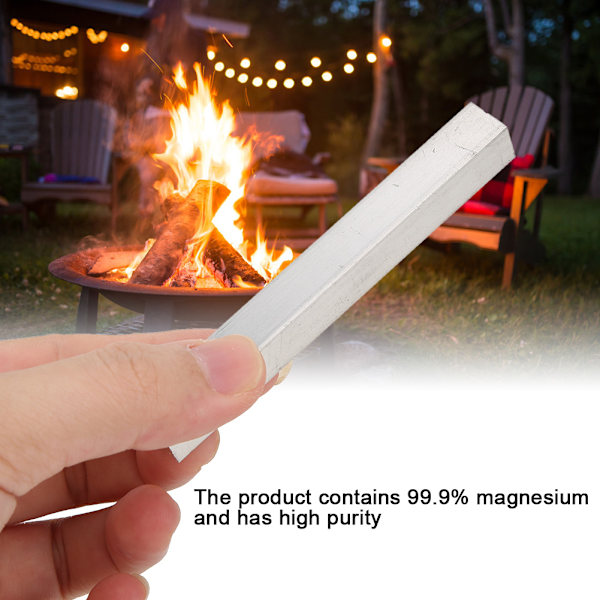 Ignition Magnesium Rod Square Block Fire Starting Kit Verktyg för uppvärmning i Wild Camping 11,5 x 101 mm
