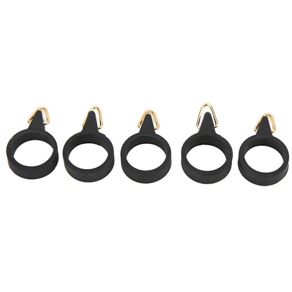 5 stk Fiske Stang Kroker Holder Gummi Sirkel Rustfritt Stål Fiske Stang Kroker Keeper for Agntools
