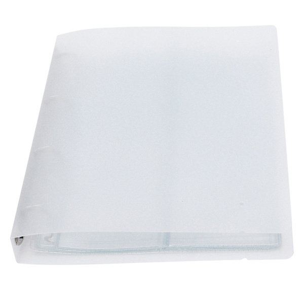 Gennemsigtig mappe Photo Organizer Badge Opbevaringsbog Perforeret ringbindersmappe 6 sider (Shell 6 huller indvendig side)
