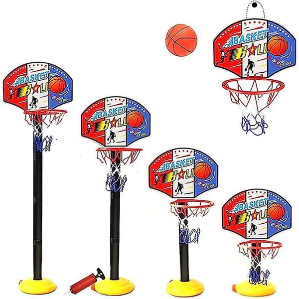 Lasten koripallovanne ja -jalusta säädettävä korkeus, verkkopallopumppu Kannettava koripallo sisäkäyttöön ulkokäyttöön urheilulahja