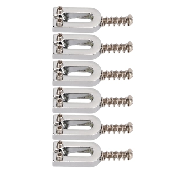6 kpl U-muotoisia sähkökitaran satulaa Tremolo Metal Roller Ruuvi Satulan Vaihto Hopea