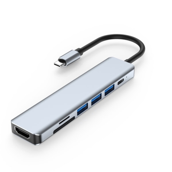 i 1 USB C Hub Typ C-adapterdongel med 4K HDMI, 100W USBC-strömförsörjning, USB 3.0-portar, SD/TF-kortläsardocka, Thunderbolt 3 & Thunderbolt 4