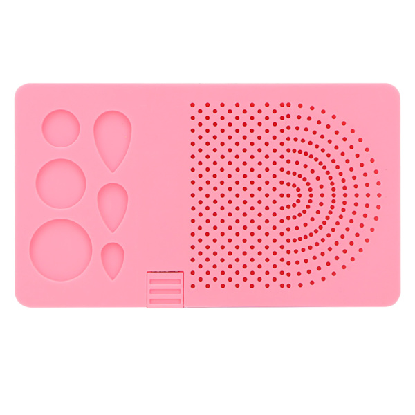 1 uppsättning derivatpapperslindningsskiva 20 rötter Nålplatta DIY Grid Tool (Rosa)