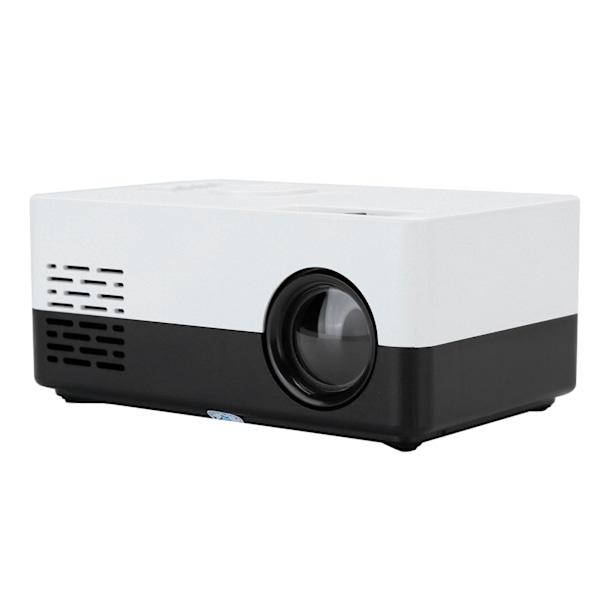 Mini Bärbar Projektor LED Hemmabio Video Mediaspelare Projektor med Rack 100‑240V Svart Vit EU-kontakt