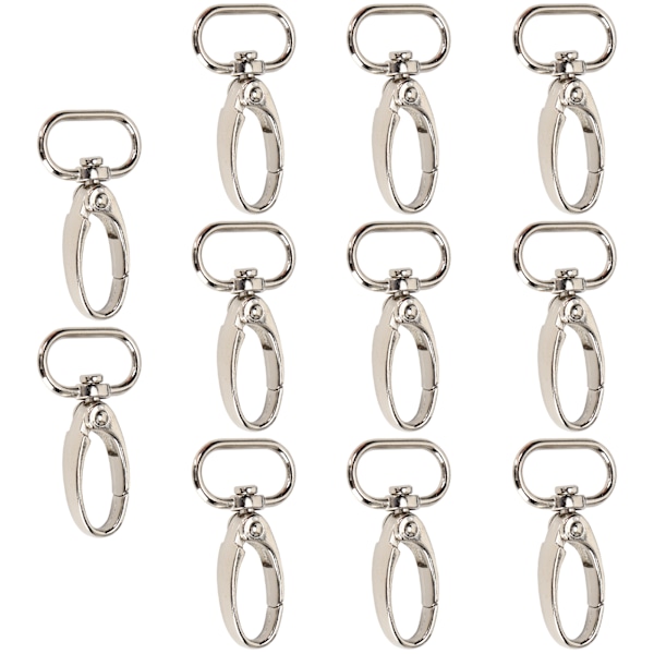 10 st Nyckelring Klämkrok Bilnycklar Hundetikett Bagagespänne Zinklegering Silver Gör-det-själv-presenter