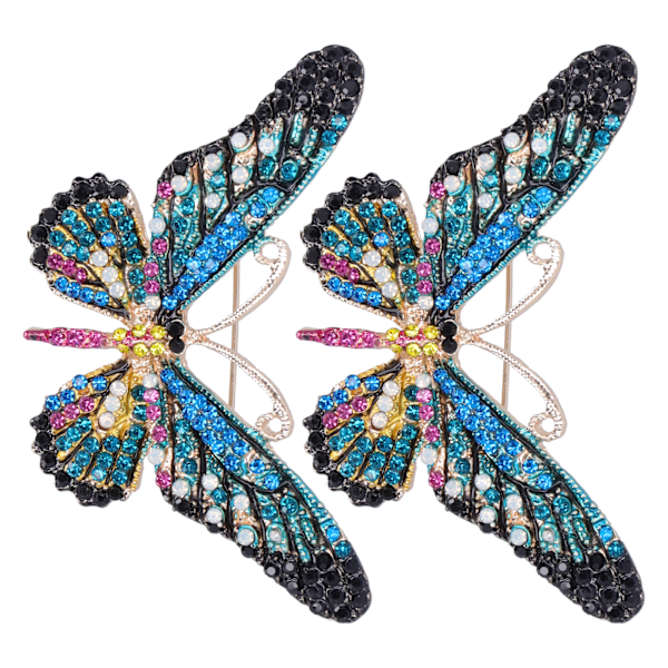 2 stk Butterfly Brosche Pin Kvinder Fashionable Brosche Pin Badges Tøj Tilbehør Blå