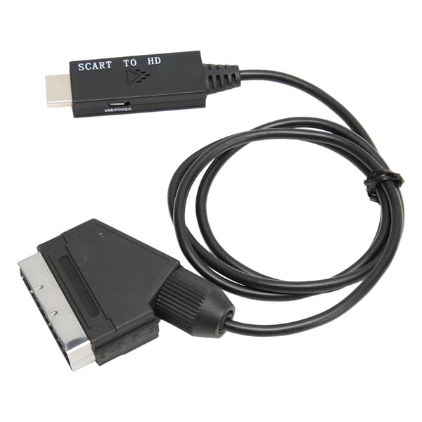 SCART til HD Multimedia Interface Converter HD 1080P SCART til HD Multimedia Interface Adapterkabel Kompatibel med lyd Video DC 5V