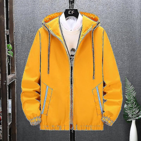 Plus Size Mænds Forår Efterår Casual Mode Bomberjakke - Baseball Style Frakke (4XL-8XL)