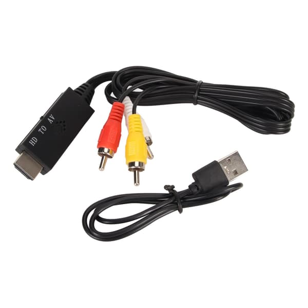 【NX】HD Multimedia Interface til RCA-konverter Professionel HD Multimedia Interface til AV-adapter til gammel tv-skærmprojektor 3,3 fod