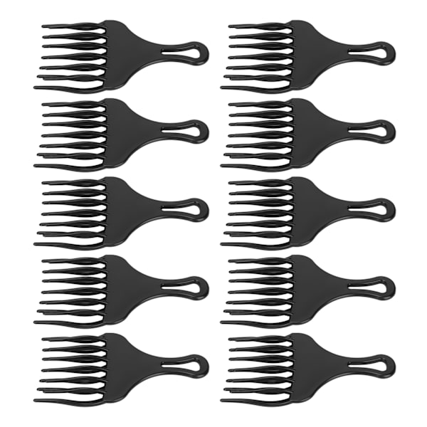 10 st Pick Comb Multipurpose Wide Face Stor Tand Afro Hair Pick för Hemma Frisörsalong