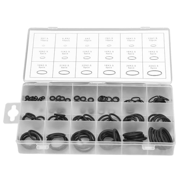 125PCS O-ringssortiment Multifunktionell Gummi Slitstark Tätningsbricka Packningssats