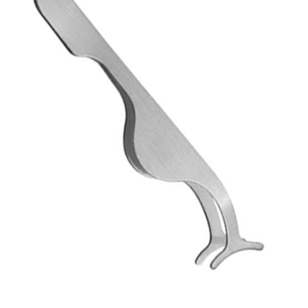 Ögonfransar i rostfritt stål Applikatorverktyg False Lash Applicering Böjda ögonfransar Extra Clip Silver