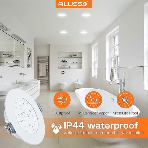 9w LED ultratynn downlight innfelt taklampe hvit spotlight 6x Light White