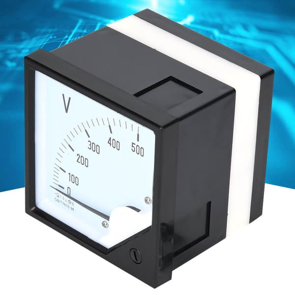 【NX】Square Panel Voltage Meter Analog Voltmeter AC 0-500V Kompatibel med elektroniska styrenheter