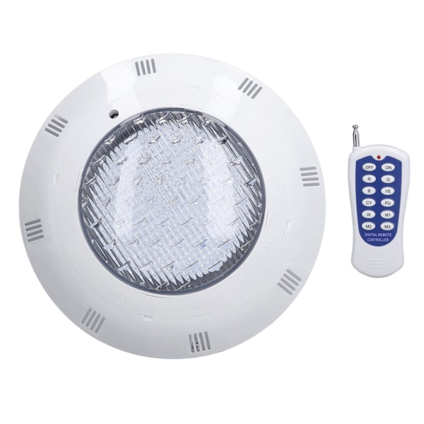 AC12V LED undervannslys IP68 Vanntett neddykkbar dammlampe Flerfarget RGB-lampe med fjernkontroll 25W
