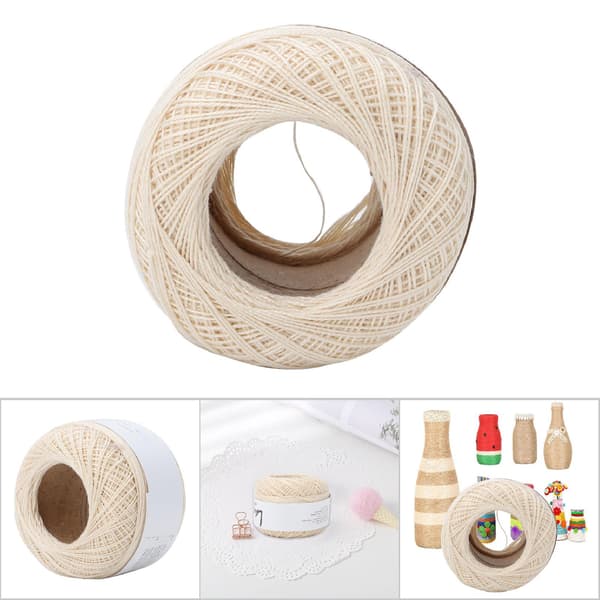 【NX】Lace Line Bomull Handvirkad Summer Silk Light Thin Line (6603 Milk White)