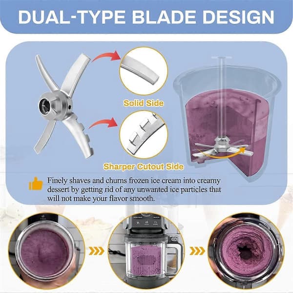 Replacement Blade Compatible with Ninja Creami NC300 Series Ice Cream Makers NC300