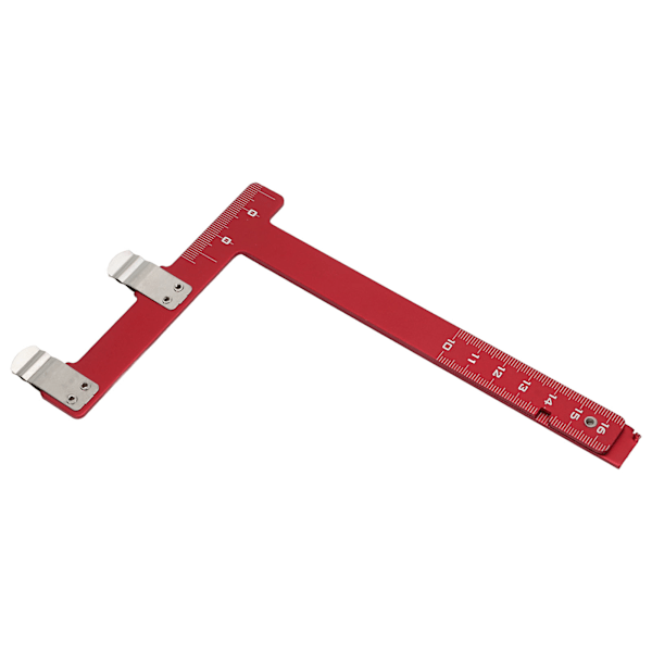 T-formet bue lineal Foldbar design 2-sidet skala Aluminium legering L bue måleværktøj til sammensatte recurve buer Sort