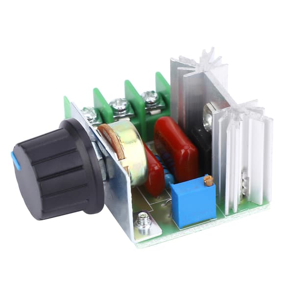 2 stk AC-motorhastighetskontrollmodul PWM justerbar dimmerhastighetsspenningsregulator 2000W