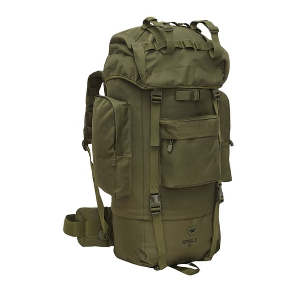 Taktisk rygsæk, Eagle Green, 70L kapacitet 1550