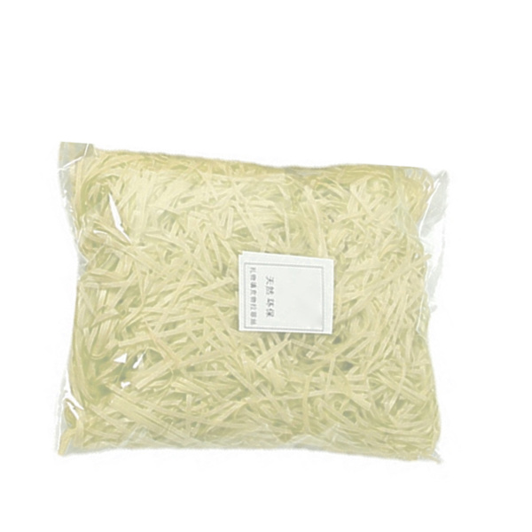 Papir Strimler Fyldstof Udsøgte Lyse Farver Lugtfri Raffia Fyldstof Gaveemballage Fyldstof til Gaveæske Dekoration Beige 30g