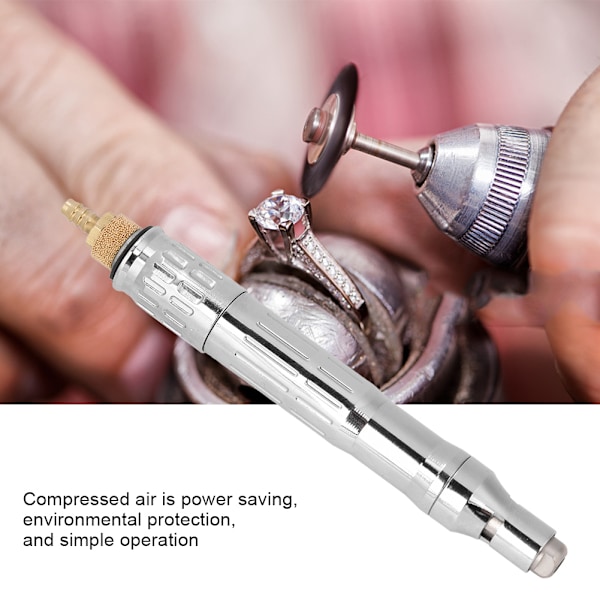Pneumatisk slibepen 180 grader lige håndtag Mini Air Micro Die Grinder 65000rpm