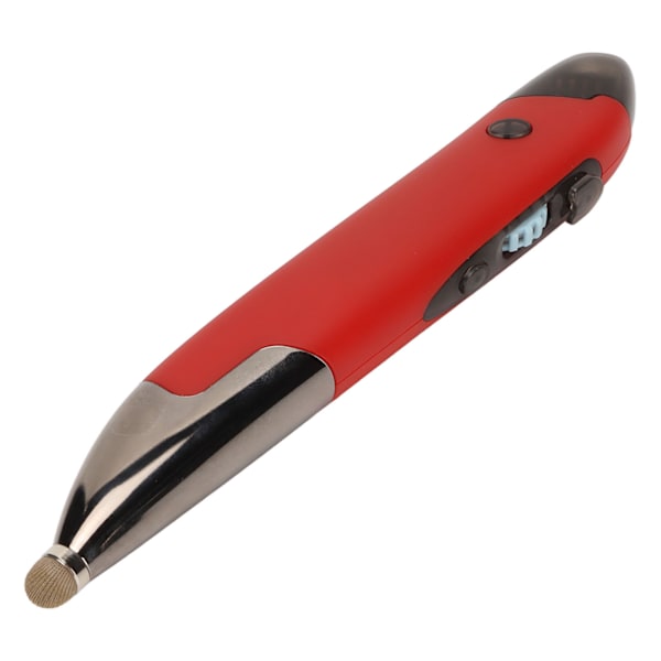 Trådlös Pen Mus Uppladdningsbar Lysande Tyst Liten Bärbar Bluetooth 2,4g Dual Mode Trådlös Pen Mus för PC Laptop Röd