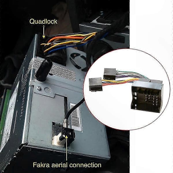ISO-adapterkabel til bilradioforbindelse Black