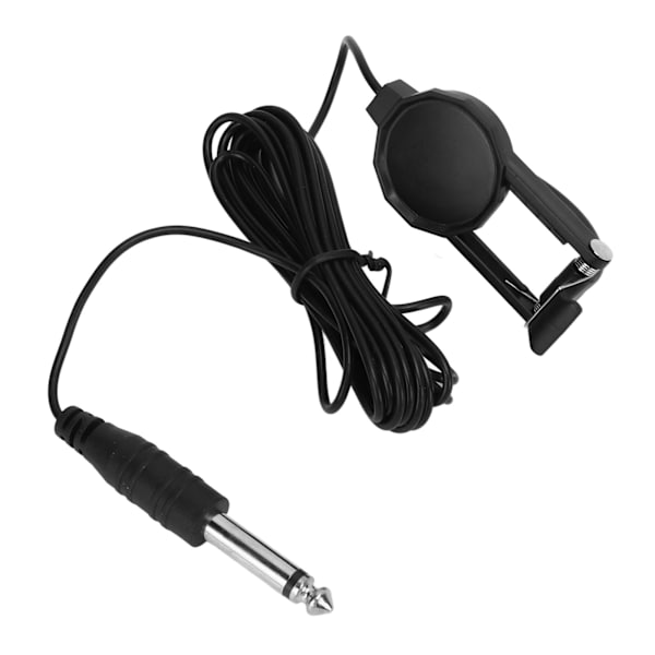 Violin Pickup Clip On Design 1/4in Jack Eliminera brus Violin Pickup Tillbehör Svart 2,5 m kabel