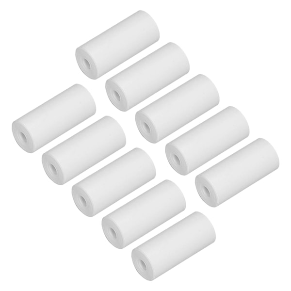 10 stk. Utskrivbare Papirruller Hvite Utskrivbare Termosensitive Tykke Papir Termisk Papirruller for Liten Skriver