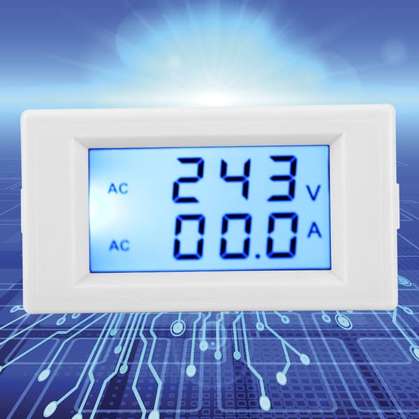 【NX】D69-2042 Dubbel Display Voltmeter Amperemeter AC80-300V 0-50A 0-100A med Strömtransformator Vit