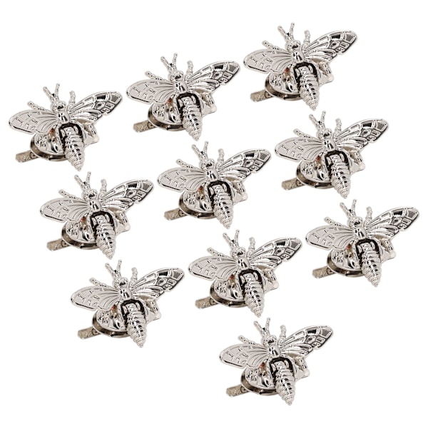 10 st Bee Twist Lock Silver Bee-formad slitstark legering Roterbart låslås Vridlås för Hangbag-väska Läder