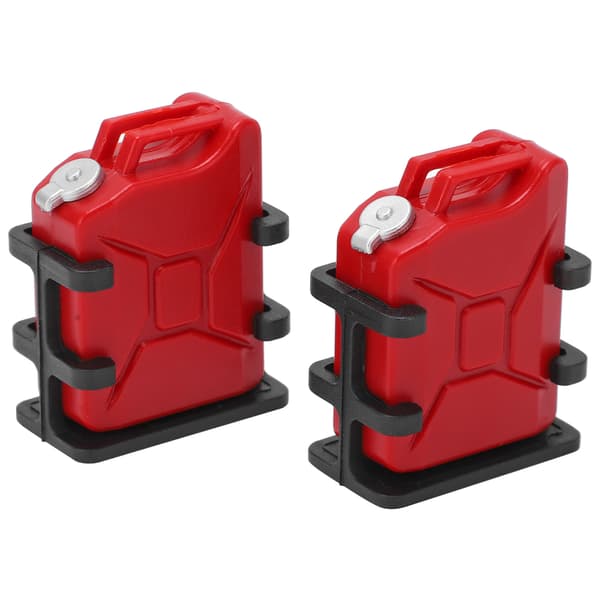 1 par RC bil simuleret brændstoftankbeslag Mini oliedunk til 1/8 1/10 RC Crawler bil dekorationstilbehør rød