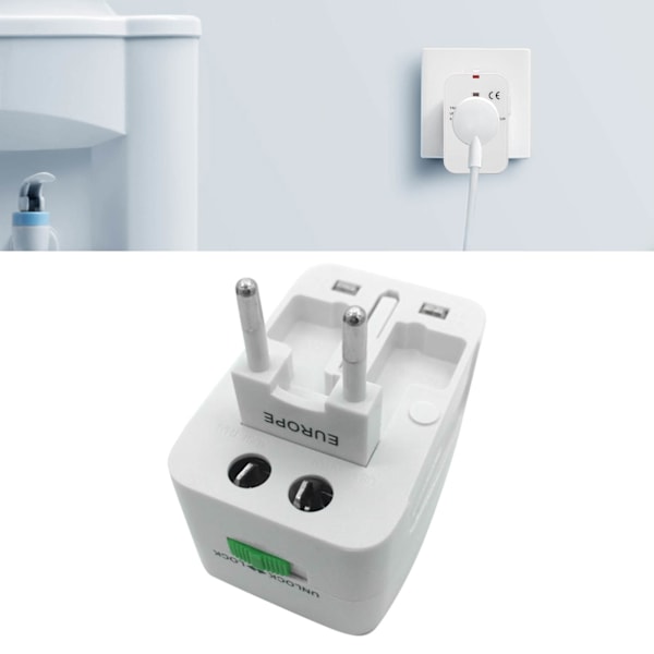 World Travel Power Plug Adapter Bärbar multifunktionell 4 i 1 US UK EU Plug Travel Adapter Converter