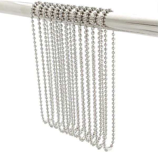 Duschdraperikrokar Lång Storlek 27 tum/70 cm, Duschdraperiringar 12