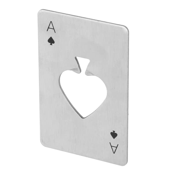 Flaskeåbner i Rustfrit Stål Multifunktionel Bærbar Casino Flaskeåbner til Hjem Sølv