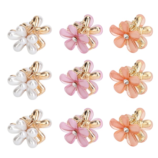 18 stk Mini Blomster Hårklemmer Små Blomster Hårklemmer Alle Matchende Søde Hårklemmer til Piger Kvinder