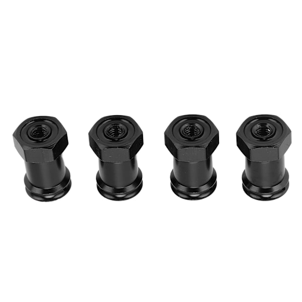 4 stk 12 mm RC Aluminium Hex Nav 15 mm Offset Forlængelse Hex Drive Adapter Koblinger til TRAXXAS MINI E REVO 1/16 RC Bil Sort