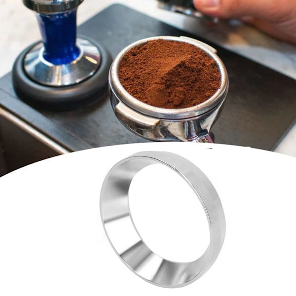 51 mm kaffefilterring i 304 rustfrit stål, lækagesikker kaffepulverdoseringstragt Ekstern