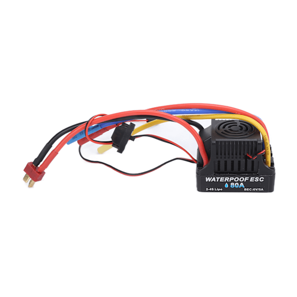 Elektroninen nopeudenohjain 80A ESC vedenkestävä harjaton lämpöjohtava ESC 1/8RC-autolle