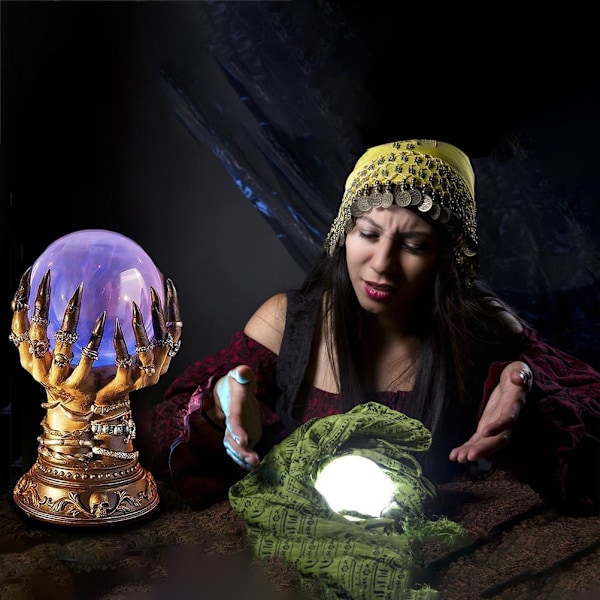Halloween Crystal Ball Witch Celestial Crystal Ball blinkande kristallkula för Halloween dekoration