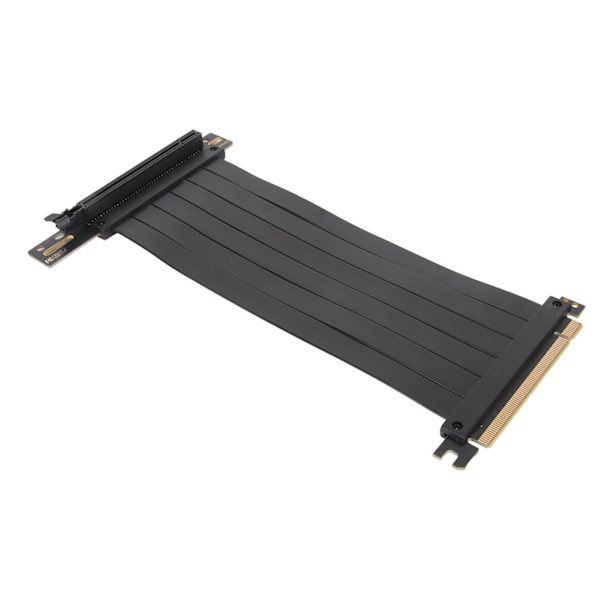 PCIE 3.0 X16 jatkokaapeli, nopea joustava 90 asteen jatkokortti, jatkokaapeli, grafiikkasuorittimen jatkokaapeli, musta, 30 cm / 11,8 tuumaa