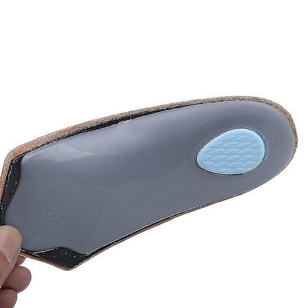 Lær Arch Support Ortopediske Innersåler for Flat Feet - Fotpleie Unisex Størrelse 37-38