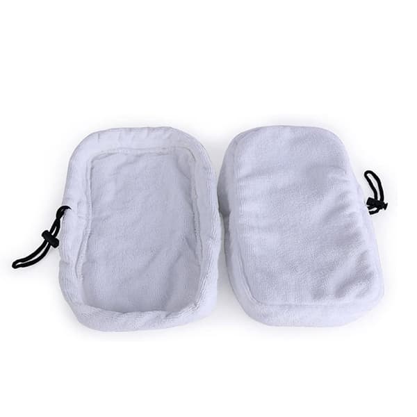5-pakning universelle vaskbare mikrofibererstatningsputer for dampmopper, 27 x 16 cm (hvit)