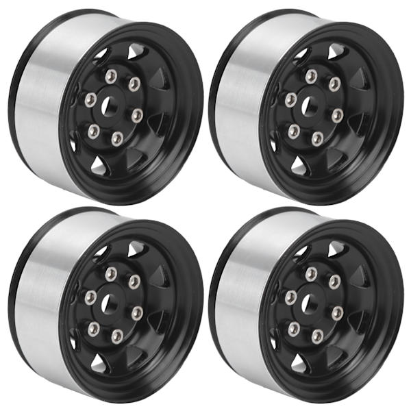 4 kpl 1,55 tuuman RC-vanteet Universal RC-vanteet Axial AX90069 Crawlers Black