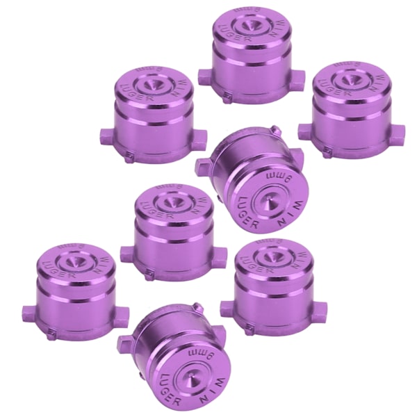 2 Set Aluminiumlegering Funktionsassistent Knappkontroller Ersättningsdelar Passar för PS4 Lila