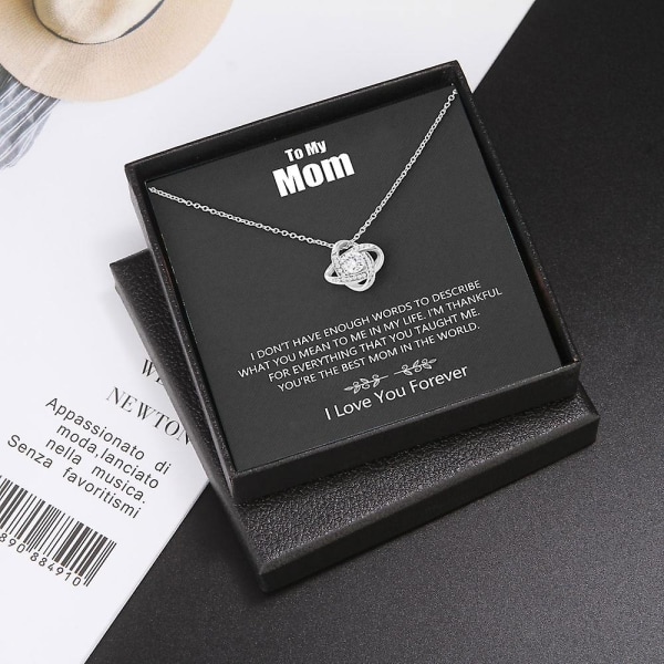 Nelilehtinen Grass Diamond -kaulakoru set Necklace card+rose box