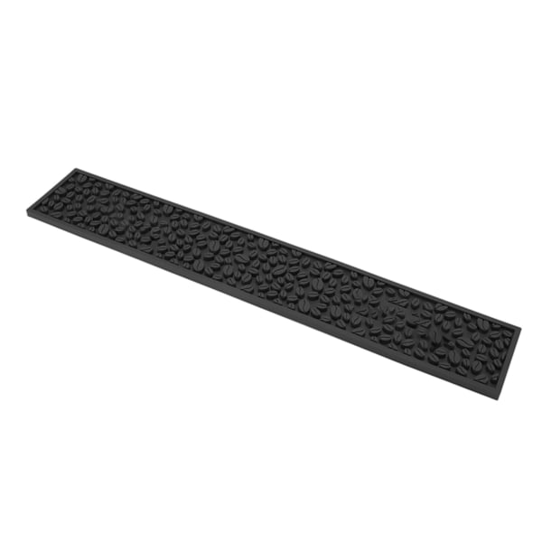 Kaffebarmatte PVC silikone Anti-slip rektangulær Varmebestandig dræningsmåtte Kaffebord Tilbehør Sort